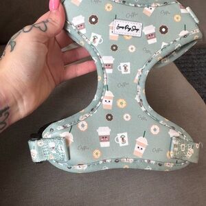 Coffee Print Dog Harness